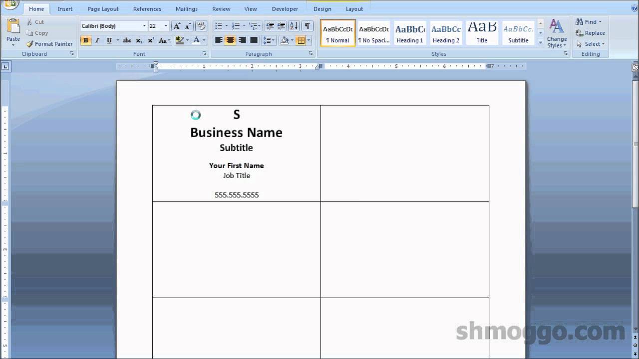 Printing Business Cards in Word | Video Tutorial
