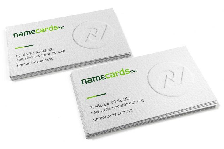Affordable Emboss Name Cards Printing in SG only 39