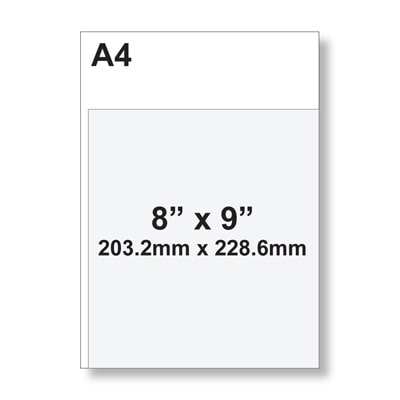 8" x 9"